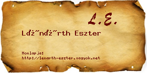 Lénárth Eszter névjegykártya