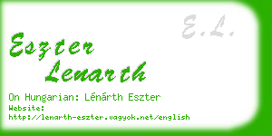 eszter lenarth business card