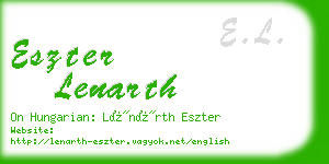 eszter lenarth business card